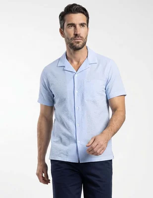Camisa casual Dioro de algodón manga corta para hombre