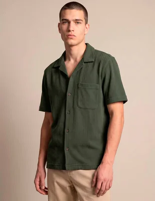 Camisa Casual De Algodón Manga Corta Para Hombre