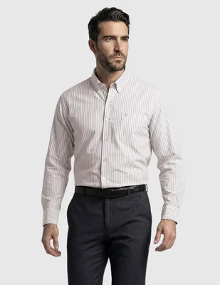 Camisa casual Cavalatti de algodón manga larga para hombre