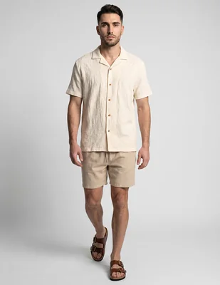 Camisa casual now & then de algodón manga corta para hombre