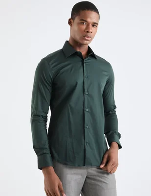 Camisa de vestir Scappino de algodón manga larga para hombre