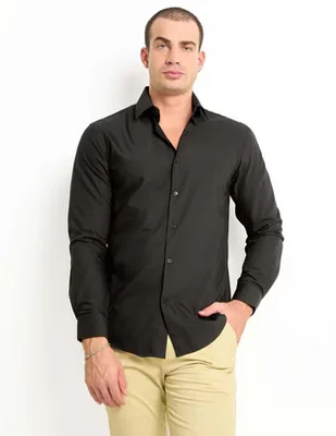 Camisa de vestir Kenneth Cole de algodón manga larga para hombre