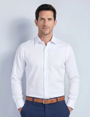 Camisa de vestir jbe de algodón manga larga para hombre
