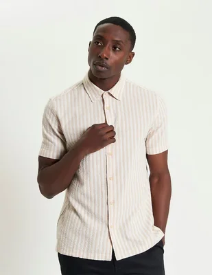 Camisa casual Ben Sherman de algodón manga corta para hombre