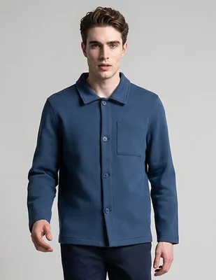 Sobrecamisa casual Scappino de algodón manga larga para hombre