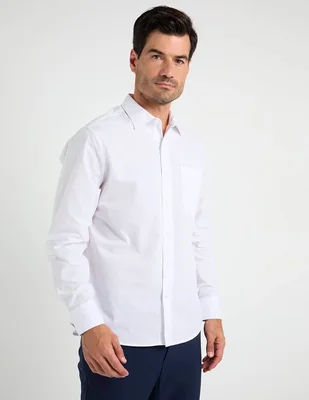 Camisa business casual Regent Street de algodón manga larga para hombre