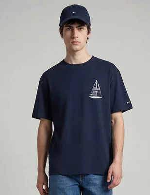 Playera Tommy Jeans Sailing cuello redondo para hombre