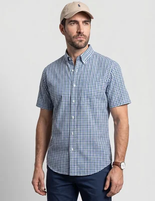 Camisa casual cavalatti manga corta para hombre