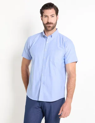 Camisa casual Dioro de algodón manga corta para hombre