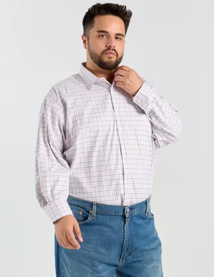 Camisa casual John Henry manga larga para hombre