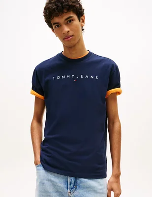 Playera Tommy Jeans Linear cuello redondo para hombre