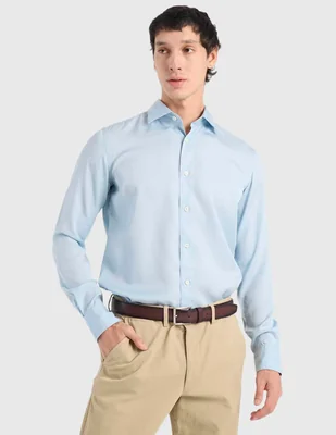 Camisa casual Scappino de algodón manga larga para hombre