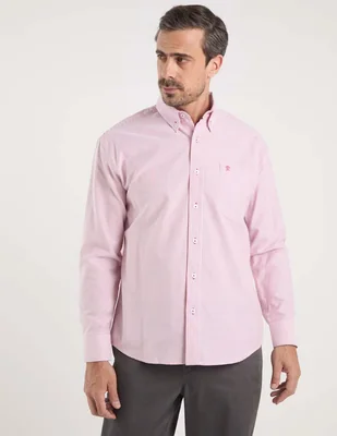 Camisa casual Cavalatti de algodón manga larga para hombre