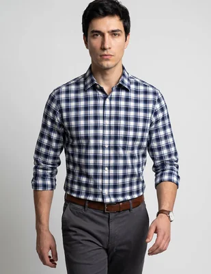 Camisa Scappino cuello francés para hombre