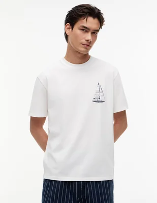 Playera Tommy Jeans Sailing cuello redondo para hombre