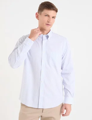 Camisa de vestir Brooks Brothers de algodón manca larga para hombre