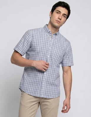 Camisa casual cavalatti manga corta para hombre