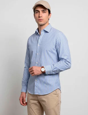 Camisa formal Scappino manga larga para hombre