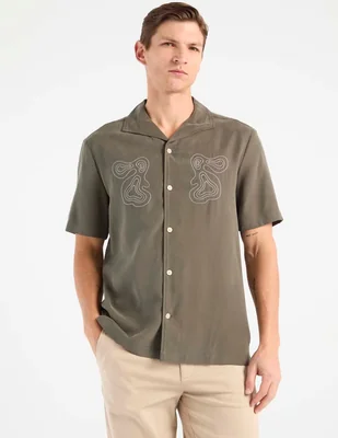Camisa casual Elemento Uomo de algodón manga corta para hombre