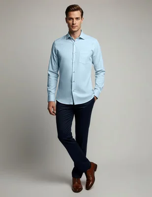 Camisa de vestir Jbe manga larga para hombre
