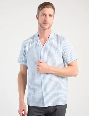 Camisa casual Regent Street de algodón manga corta para hombre
