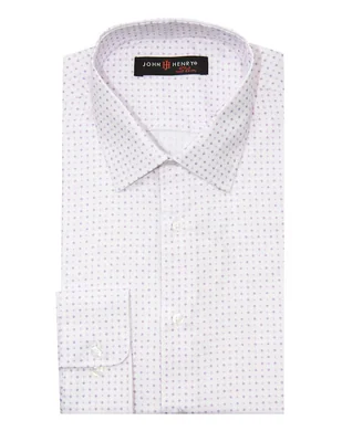 Camisa de vestir John Henry manga larga para hombre