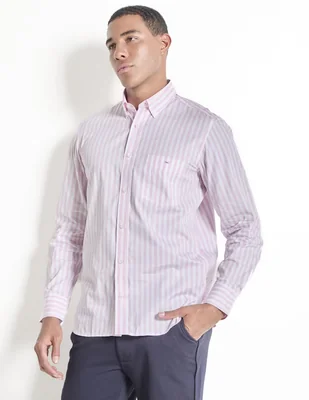 Camisa casual Eden Park de algodón manga larga para hombre