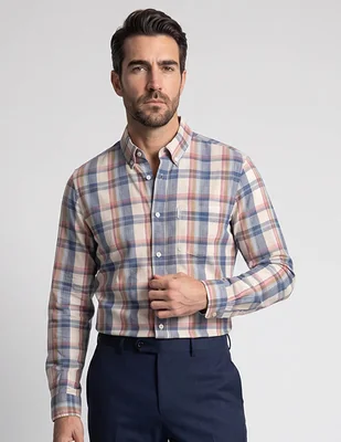 Camisa casual Ben Sherman de algodón manga larga para hombre