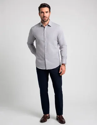 Camisa formal manchester y algodón manga larga para hombre