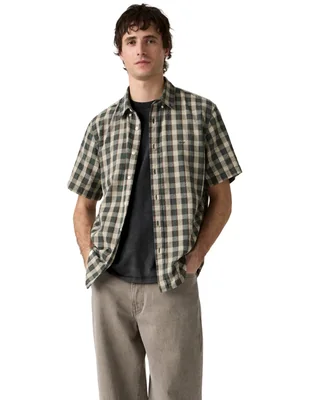 Camisa casual levi strauss de algodón manga corta para hombre