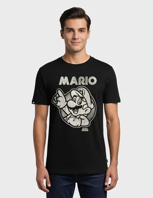 Playera Mario Bros Super Mario - Mario cuello redondo para hombre