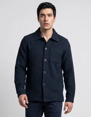 Sobrecamisa casual Elemento Uomo de algodón manga larga para hombre