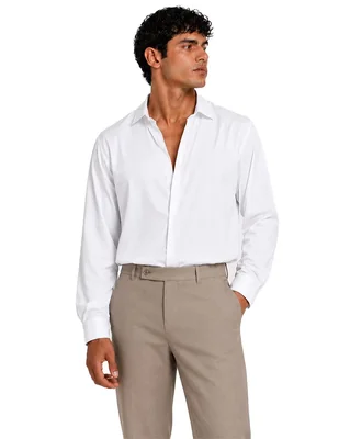 Camisa casual John Leopard manga larga para hombre