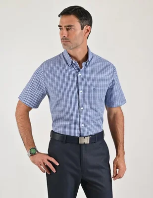 Camisa casual Sansabelt manga corta para hombre