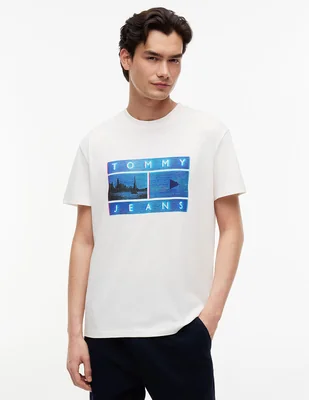 Playera Tommy Jeans Sailing cuello redondo para hombre