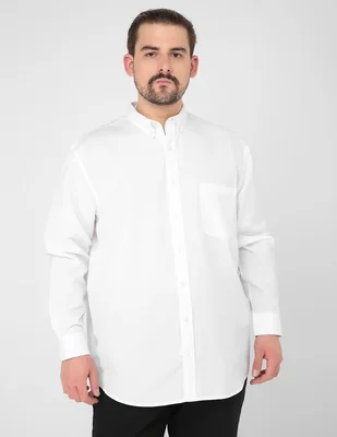 Camisa casual JBE de algodón manga larga para hombre
