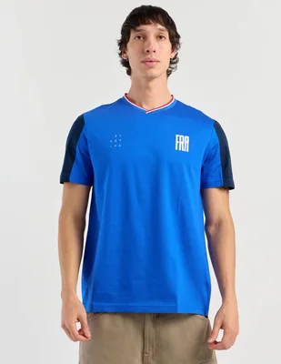 Playera Scappino Tshi000110Pv26 Mundial Francia cuello V para hombre