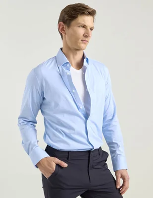 Camisa casual Scappino de algodón manga larga para hombre
