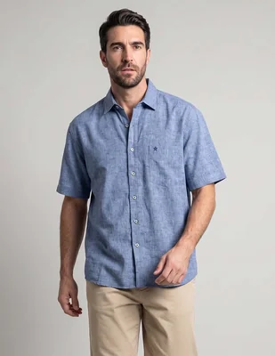 Camisa casual Cavalatti manga corta para hombre