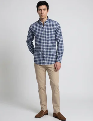 Camisa casual Dioro de algodón manga larga para hombre