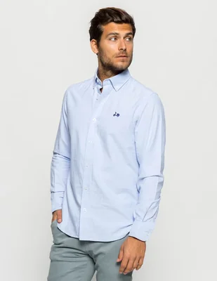 Camisa casual Scotta de algodón manga larga para hombre