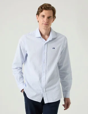 Camisa casual Scotta de algodón manga larga para hombre