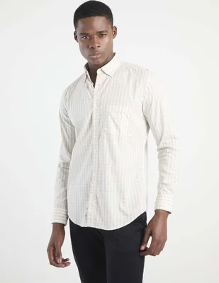 Camisa casual Scappino de algodón manga larga para hombre