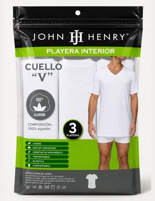 Playera john henry cuello v para hombre
