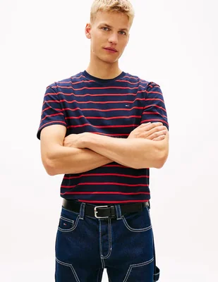 Playera Tommy Jeans Classic Flag cuello redondo para hombre