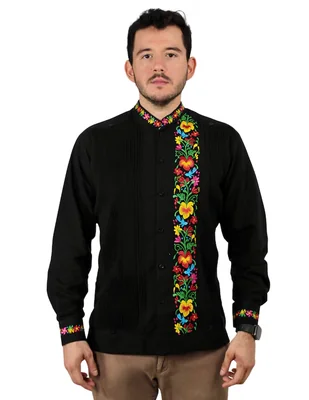 Guayabera manga larga Teya Artesanal para hombre