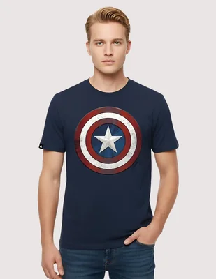 Playera disney capitán américa cuello redondo para hombre