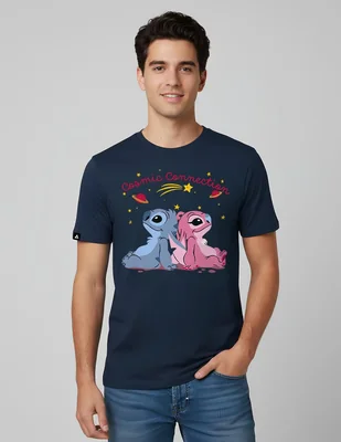 Playera disney stitch cuello redondo para hombre