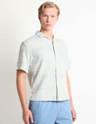 Camisa casual American Eagle de algodón manga corta para hombre