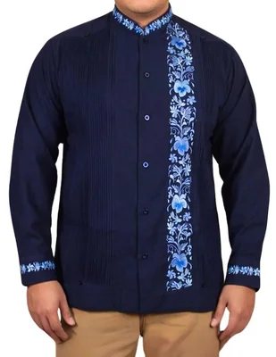 Guayabera manga larga Teya Artesanal para hombre